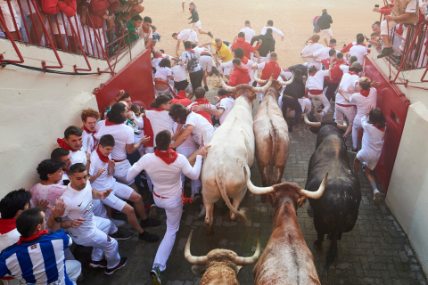 Encierro del 7 de julio 2022. Toros de Núñez del Cuvillo.