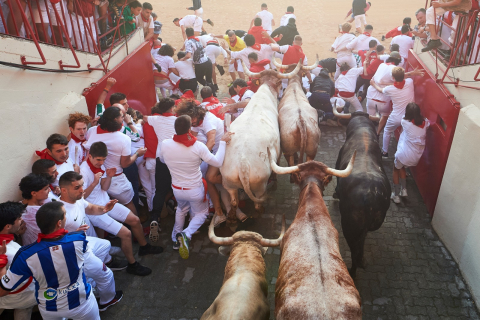 Encierro del 7 de julio 2022. Toros de Núñez del Cuvillo.
