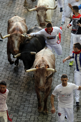 Encierro del 7 de julio 2022. Toros de Núñez del Cuvillo.