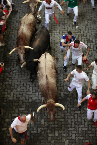 Encierro del 7 de julio 2022. Toros de Núñez del Cuvillo.