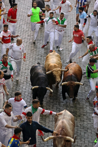 Encierro del 7 de julio 2022. Toros de Núñez del Cuvillo.