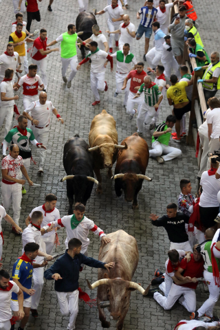 Encierro del 7 de julio 2022. Toros de Núñez del Cuvillo.