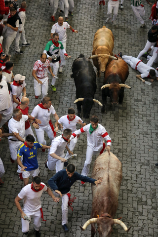 Encierro del 7 de julio 2022. Toros de Núñez del Cuvillo.