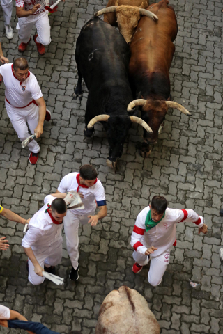 Encierro del 7 de julio 2022. Toros de Núñez del Cuvillo.
