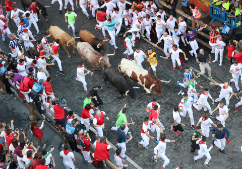 Encierro del 7 de julio 2022. Toros de Núñez del Cuvillo.