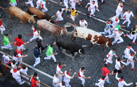 Encierro del 7 de julio 2022. Toros de Núñez del Cuvillo.