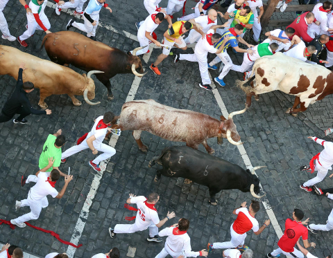 Encierro del 7 de julio 2022. Toros de Núñez del Cuvillo.