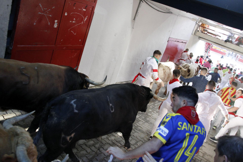 Encierro del 7 de julio 2022. Toros de Núñez del Cuvillo.