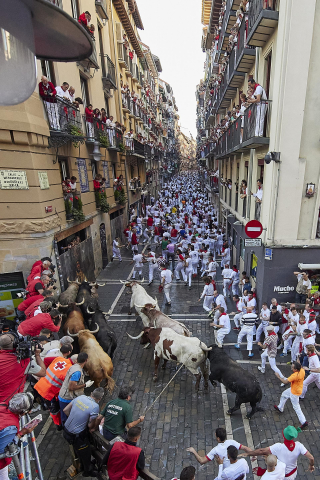 Encierro del 7 de julio 2022. Toros de Núñez del Cuvillo.