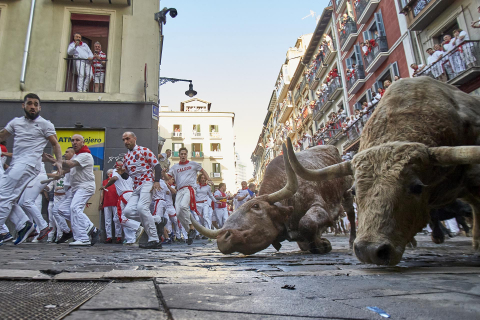 Encierro del 7 de julio 2022. Toros de Núñez del Cuvillo.