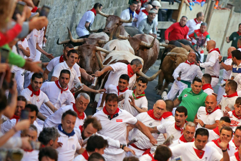 Encierro del 7 de julio 2022. Toros de Núñez del Cuvillo.