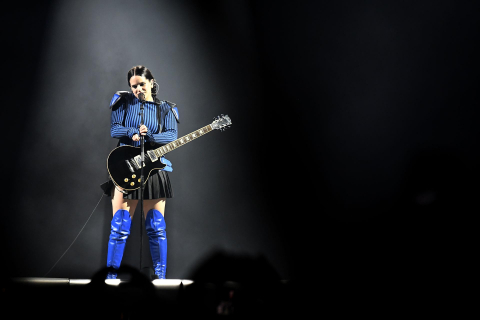 Rosalía, en el concierto de inicio de su gira en Almería.
