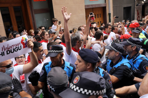 Incidentes procesión San Fermín