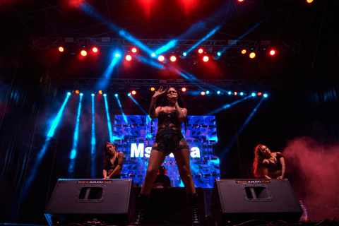 Imagen del concierto de Ms Nina y PtaZeta en los Fueros