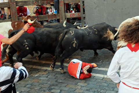Fotos del segundo encierro de San Fermín 2022.