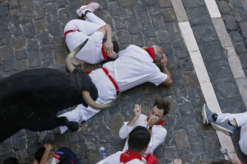 Fotos del segundo encierro de San Fermín 2022.