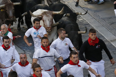 Fotos del segundo encierro de San Fermín 2022.