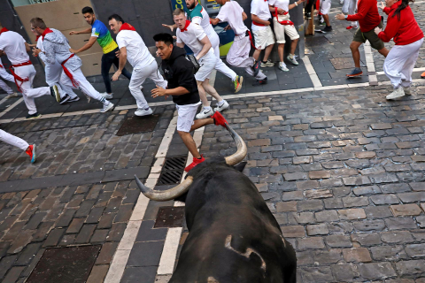 Fotos del segundo encierro de San Fermín 2022.