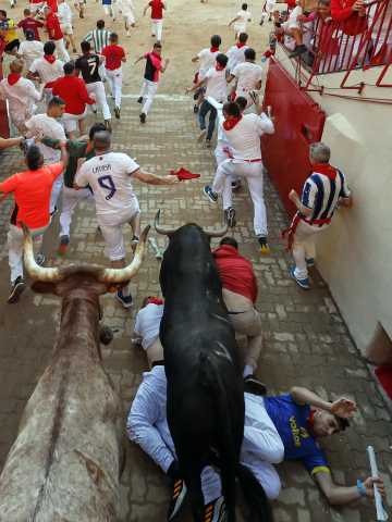 Fotos del segundo encierro de San Fermín 2022.