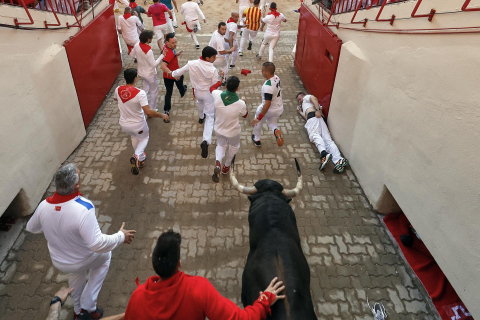 Fotos del segundo encierro de San Fermín 2022.
