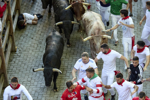 Fotos del segundo encierro de San Fermín 2022.