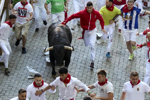 Fotos del segundo encierro de San Fermín 2022.