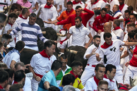 Fotos del segundo encierro de San Fermín 2022.
