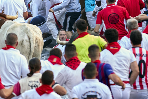 Fotos del segundo encierro de San Fermín 2022.