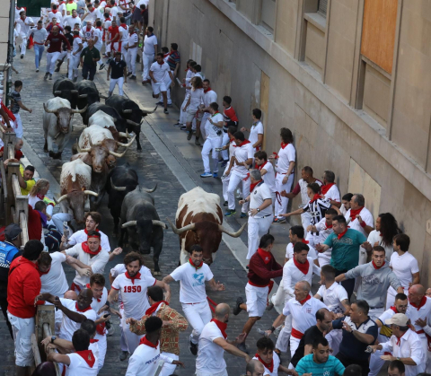 Fotos del tercer encierro de San Fermín 2022