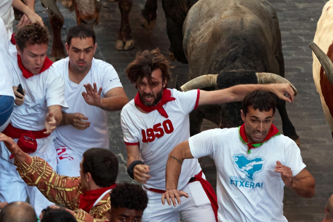 Fotos del tercer encierro de San Fermín 2022