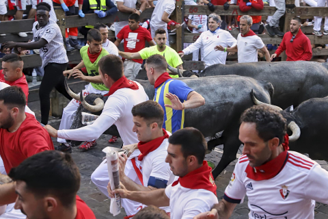 Fotos del tercer encierro de San Fermín 2022