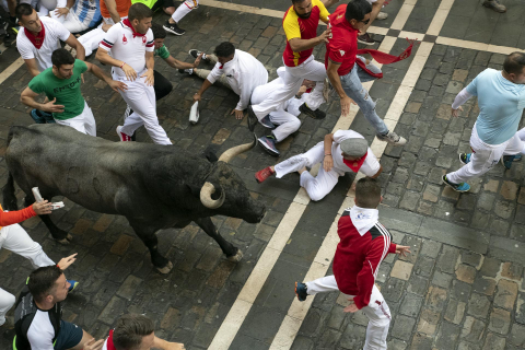 Fotos del tercer encierro de San Fermín 2022