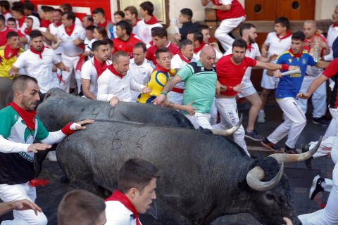 Fotos del tercer encierro de San Fermín 2022