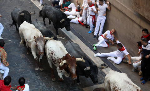 Fotos del tercer encierro de San Fermín 2022