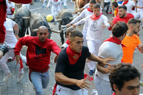 Fotos del tercer encierro de San Fermín 2022