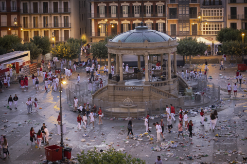 Plaza del Castillo tras la noche