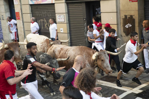 Fotos del cuarto encierro de San Fermín 2022