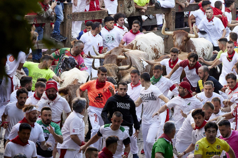 Fotos del cuarto encierro de San Fermín 2022