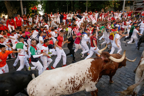 Fotos del cuarto encierro de San Fermín 2022