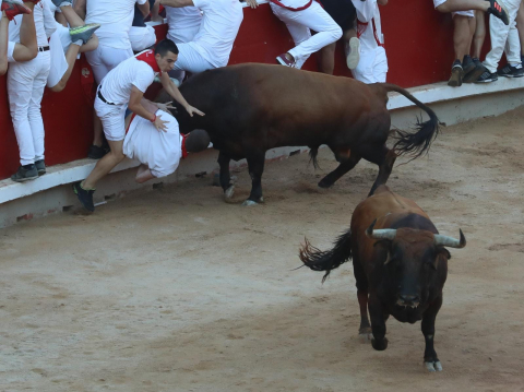 Fotos del quinto encierro de San Fermín 2022