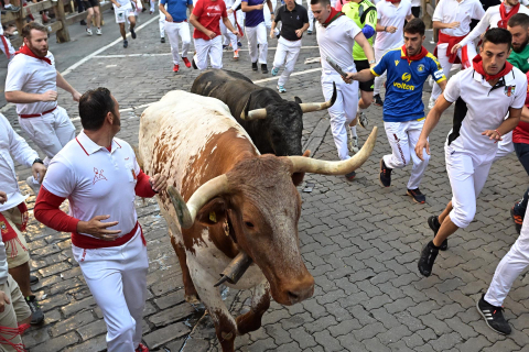 Fotos del quinto encierro de San Fermín 2022