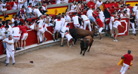 Fotos del quinto encierro de San Fermín 2022