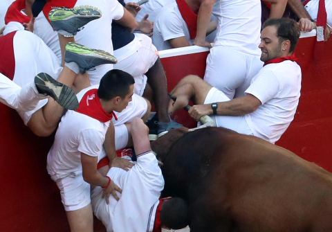 Fotos del quinto encierro de San Fermín 2022