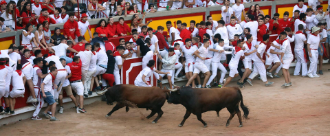 Fotos del quinto encierro de San Fermín 2022