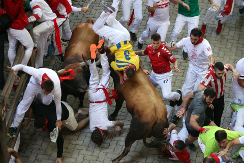 Fotos del quinto encierro de San Fermín 2022