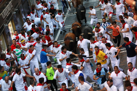 Fotos del quinto encierro de San Fermín 2022