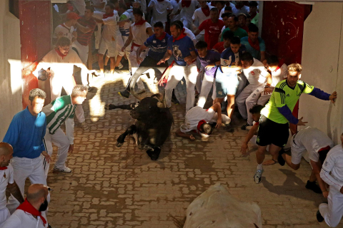 Fotos del quinto encierro de San Fermín 2022