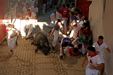 Fotos del quinto encierro de San Fermín 2022