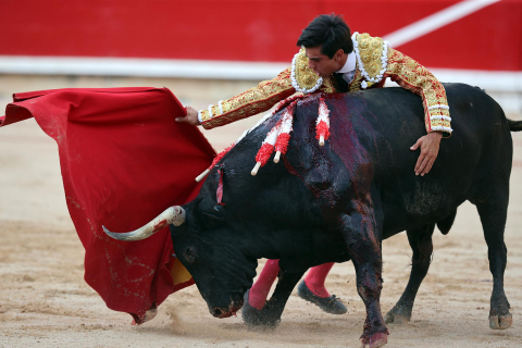 Fotos de la quinta corrida de la Feria de Toros de San Fermín 2022