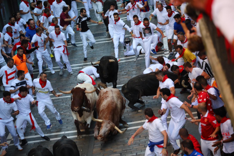 Fotos del sexto encierro de San Fermín 2022